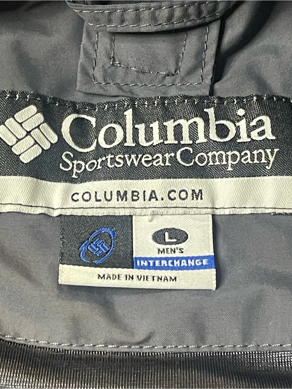Vintage Columbia Sportswear Black Gray Hooded Jacket Men’s Large